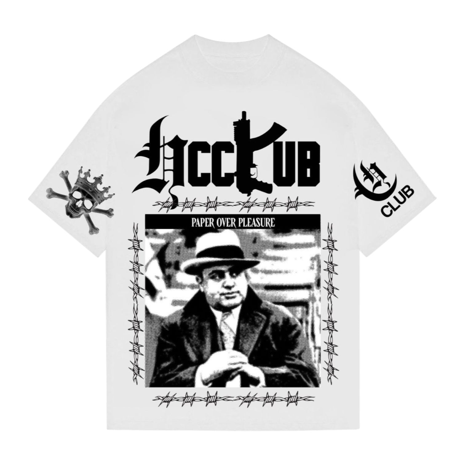 HUSTLER'S COUNTRY CLUB: Paper Over Pleasure SS Tee